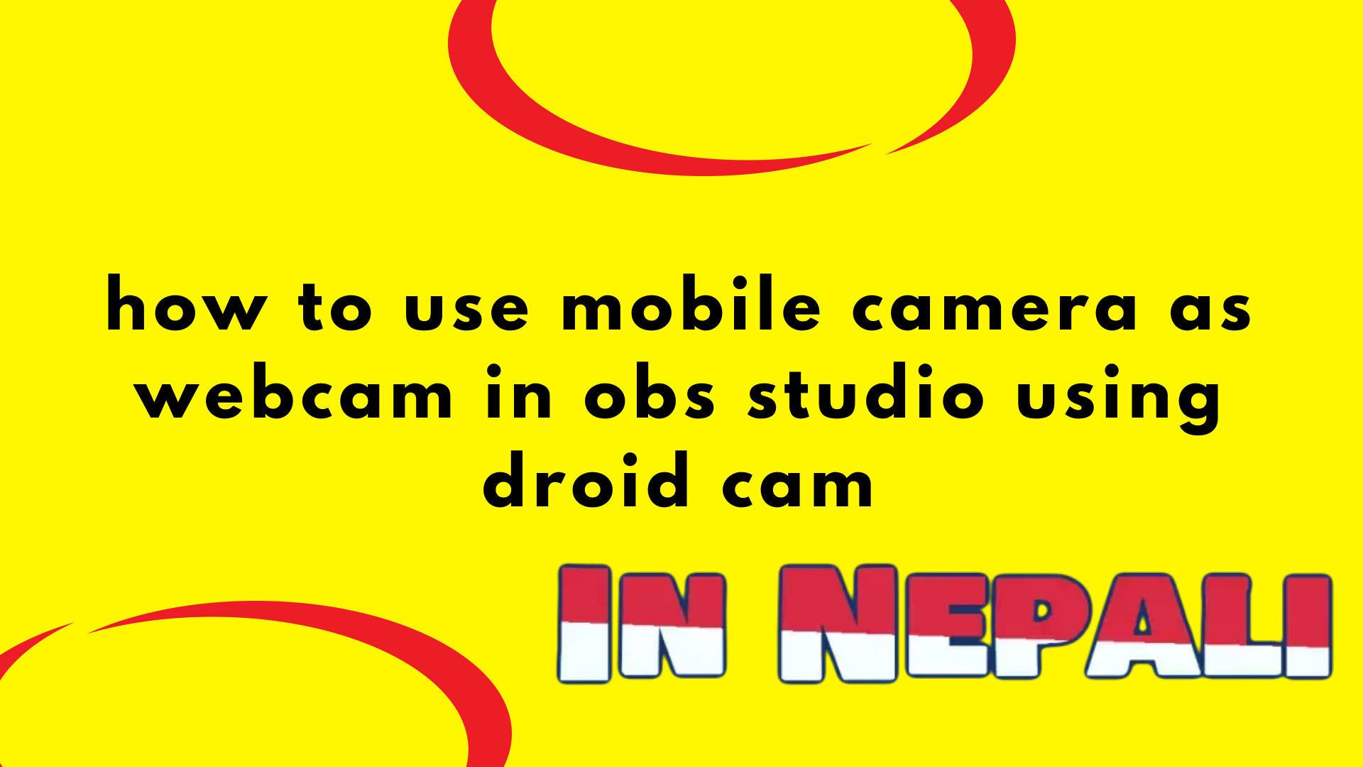 how to use mobile camera as webcam in obs studio using droid cam| Bigsansar