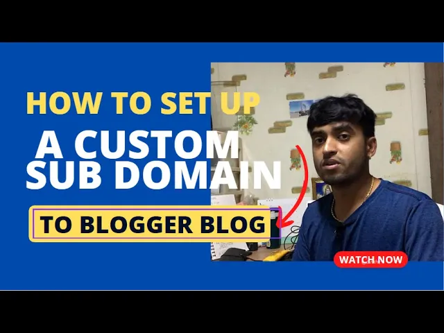 How To Set Up A Custom Sub Domain To Blogger Blog